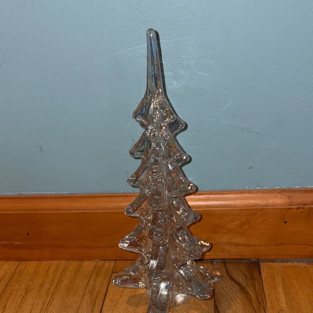 Elegant Clear Glass Holiday Tree